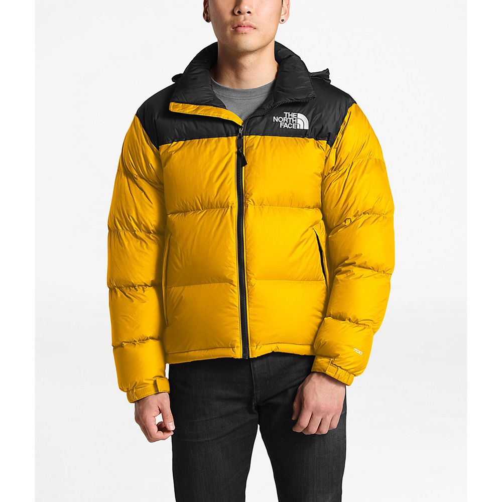 The North Face Nuptse Jacket Mens Australia - The North Face 1996 Retro Yellow (HCF-821943)